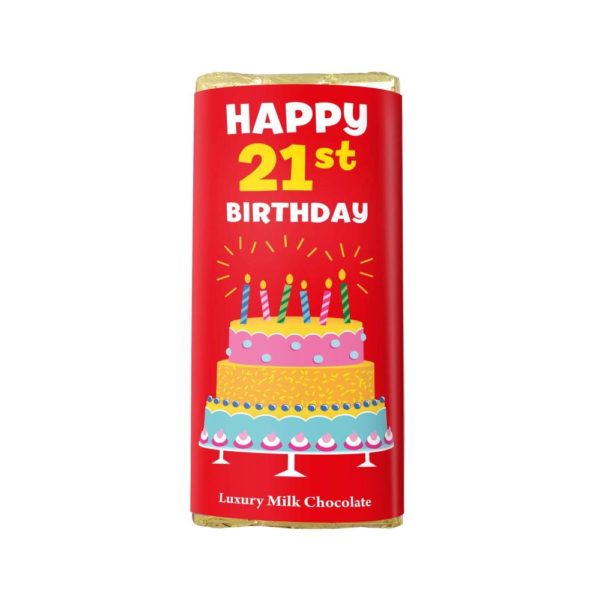 HAPPY 21ST BIRTHDAY LUXURY MILK CHOCOLATE