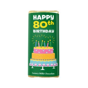 HAPPY 80TH BIRTHDAY LUXURY MILK CHOCOLATE