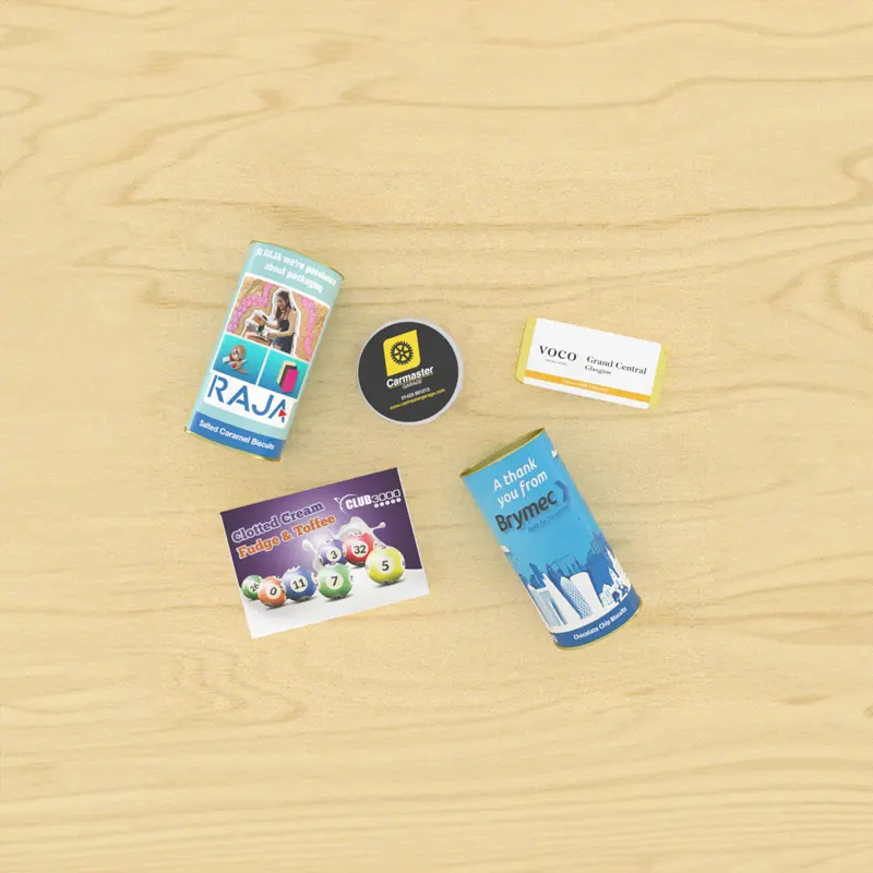 Own Label Corporate Personalised Packaging for Confectionery and Gifts
