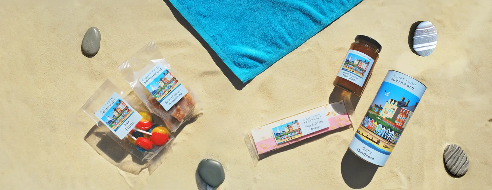 Own Label Beach Shop Personalised Packaging for Confectionery and Gifts